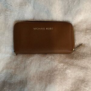 Michael Kors Tan Saffiano Leather Wallet